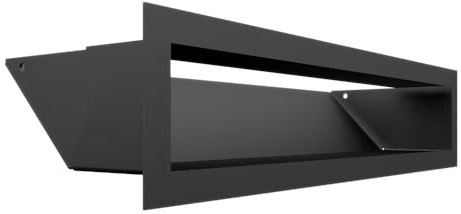 KRATKI Ventilation Grille Hot Air Grille Air 9 x 40 cm Black Fireplace Grille
