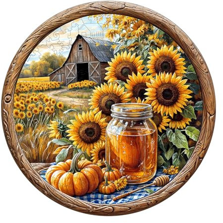 KaayeeWood Holzpuzzle Erwachsene,200 Teile 3D Vision Effekt Bienen Suchen Holz Puzzle,Einzigartige Wooden Puzzle Mit Box Aus Holz Geburtstagsgeschenk für Erwachsene und Kinder