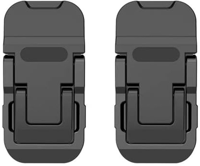 Zwenjuan Tangentbordsstativ, 2 stycken mini laptopstativ, vikbart osynligt laptopfäste, bärbar dator, upphöjning, självhäftande datorhållare, för alla bärbara datorer (svart)