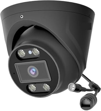Telecamera di sicurezza POE da 5 MP, visione notturna a infrarossi, telecamera a cupola for esterni, intelligenza artificiale intelligente, rilevamento di persone/auto/animali domestici(5MP -b)