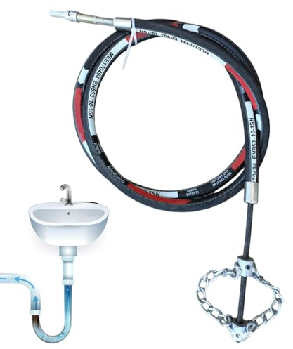 Limpieza Desincrustante con Eje Flexible,Herramienta Destapacaños - Cadena Rotativa Multiusos para Jardín Baño Cocina Exteriores