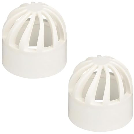 Ctyjia 2 Piezas Tapa para Extremo de Tubería, Accesorios para Tanque De Peces De Acuario, Gorra de Ventilación para Pecera, Diámetro Interior 25mm