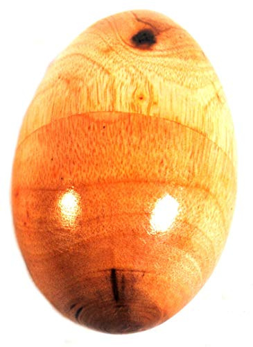 TERRAPIN Comercio Justo de Gran tamaño del Huevo de Madera Shaker Naturales (Circunferencia 16,5 cm)