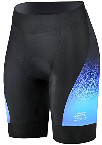 Souke Sports Shorts de Cyclisme Femme Vêtements de Cyclisme Femme Short de Cyclisme pour Femmes avec Coussinets de Siège en Gel 4D Respirant