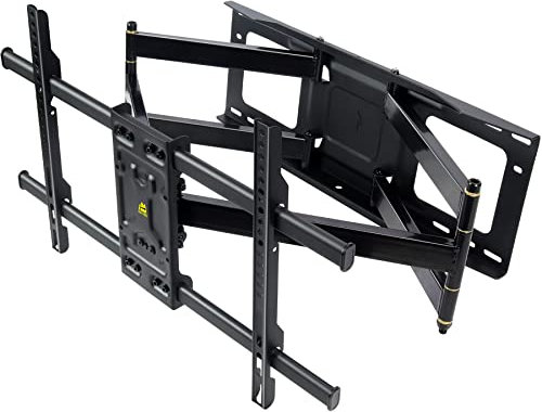 FORGING MOUNT Support Mural pivotant pour téléviseurs Plats et incurvés de 50 à 90 Pouces à Bras Long de 765 mm Solide Double Bras Plein Mouvement TV Support Mural Charge 75kg Max vesa 600x400mm