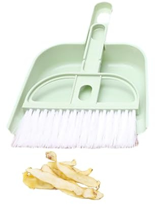 lisutupode Set Scopa e Paletta, Set Piccola Paletta e Spazzola,Set Paletta e Spazzola a Mano | Scopa e Paletta per la Pulizia Portatili per scrivania, Piano di Lavoro, Tastiera