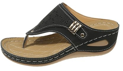 Yekdmxop Chanclas Mujer Verano Comodas Ortopedicas Sandalias de Dedo cuña Punta Abierta Moda Elegantes Flip Flop Ligera Chancletas Pala Antideslizantes Zapatos de Playa Piscina Caminar