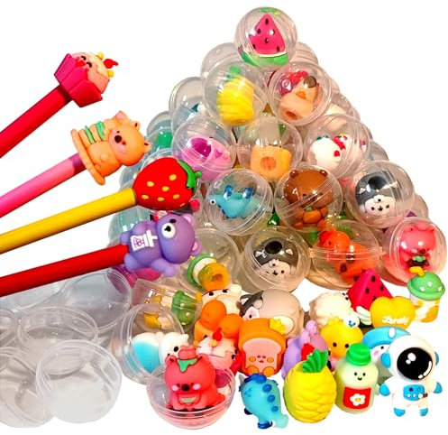 smile items 30 figuras para lápices | Regalos Cumpleaños Niños Colegio | Juguetes Antiestrés | Detalles y Regalitos para Invitados | Relleno Piñata | Detalles Fiesta Infantil | Regalitos Escolares