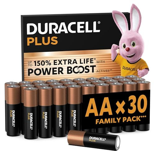 DURACELL Plus AA-Batterien (30er-Pack) – Alkaline-Batterien 1,5 V