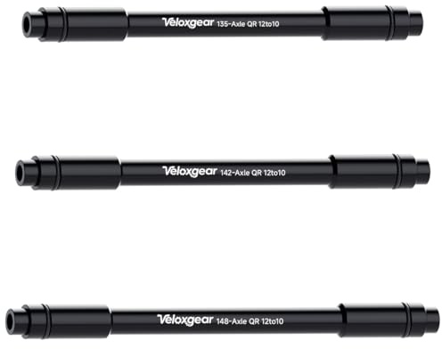 Veloxgear Bike Thru Axle Hub Quick Release Adapter, Ihålig Lätt Aluminiumlegeringsmaterial, Mountain Road Bike Front Bakhjulsnav Adapter, Specifikationer är 12 mm till 10 mm - 135 mmL, 142 mmL, 148