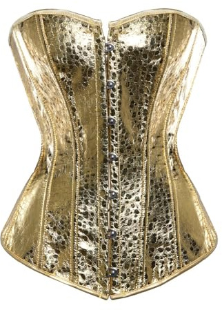 Vestido de corsé brillante con cremallera y correas ajustables, estilo occidental, cuerpo de moda