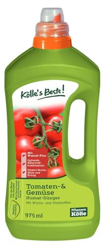 Kölle's Beste Tomaten- & Gemüse-Dünger mit Humat 1 l, Flüssigdünger für Tomaten & Gemüse, Düngemittel, Düngung, Kölle's Beste