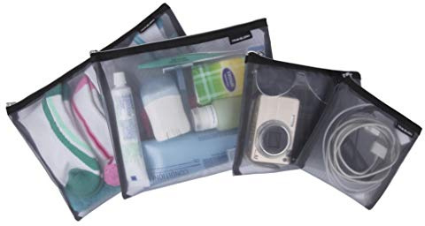 Travelon Set of 4 Mesh Bags, gray, 9.5 x 12.75 x 0.5, Travelon Mesh Bags 4 Pack