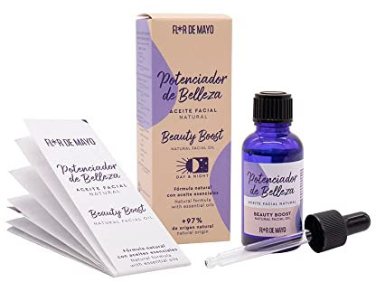 Flor de Mayo - Aceite Potenciador de Belleza - Elixir Hidratante con Aceites 100% Origen Natural - Sérum Facial para Pieles Mixtas, Secas y Grasas - 30 ml