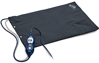 Solac - Almohadilla Térmica Eléctrica Oslo 100W | 100% Algodón 39x27cm | Apagado Automático | 4 Niveles Temperatura | Lavable | Manta Eléctrica Terapeutico Fisioterapia | Flexible