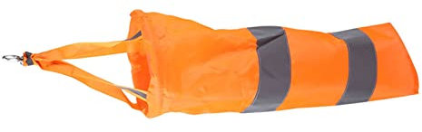 Leftwei Windsack, 40 cm Nylon-Windmesstasche mit Reflektierendem Gürtel Helle Farbe Anemometer-Sockentasche für Meteorologie, Chemische Industrie, Umweltschutz