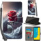 for Samsung Galaxy J6 2018 Case PU Leather Wallet Book Flip Folio Stand View Magnetic Multi-Pattern Cover compatible with Samsung J6 Phone Case (Roses)