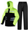 LY4U Wasserdichter Regenanzug, Leichte Regenjacke und Hose mit Kapuze, Regenmantel Unisex Regenjacke im Freien, Anti Sturm Regenbekleidung mit Kapuze