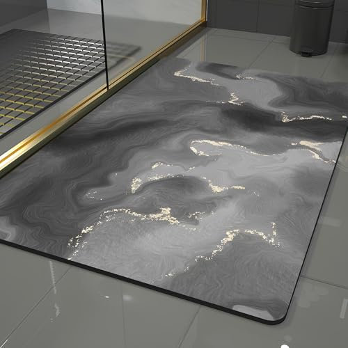 Alfombrilla de Baño de Piedra de Diatomeas - Suave y Cómoda, Alfombra de Baño de Piedra Súper Absorbente, Antideslizante