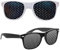 2 Piezas Gafas Estenopeicas, Unisex Gafas Pinhole con Soportes Plegables Gafa Reticulares con Agujeros Gafa de PC para Entrenamiento Ocular Anti-fatiga Cuidado de la Visión (Negro, Blanco)