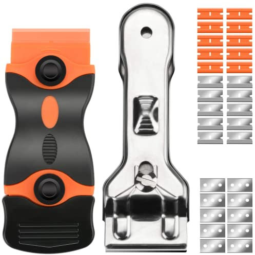 Drado Grattoir Plaque Vitrocéramique, Grattoir Vitre pour Plaque Vitrocéramique, Four, Porte, Verre, Fenêtre pour Enlever les Résidus de Colle