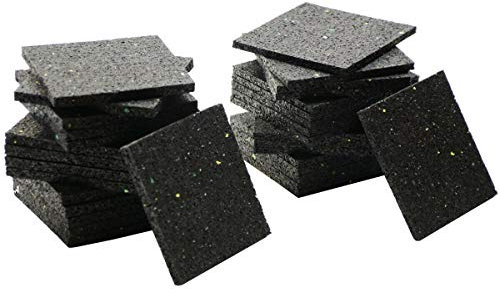 Terrassenpad Unterlagepad rutschfest Gummimatte Unterlegplatte Antirutschmatte Pad 100x100mm 6mm oder 8mm Stärke Menge Auswählen! (100x100x8mm Menge: 25 Stück)