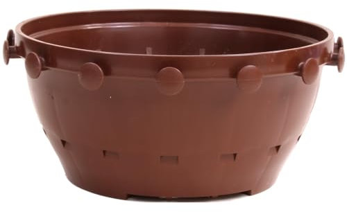 Bonsai-Shopping TIEPOT - patentierte Anzuchtschale mit Knäufen und Air Pruning 22 cm Ø, braun 30372