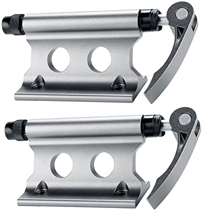 CDIYTOOL Soporte horquilla bicicleta coche, frontal, bicicleta montaña, carretera, soporte rueda delantera, plata, aluminio, 2 Count