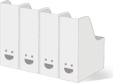 home stuff Fluns Magazine File Holder, A4 Magazine File Storage Document Organizer Paper Book, Cardboard Magazine File Holder Rack Display, Binder Newspaper Holder Magazine File, White (Set of 4)