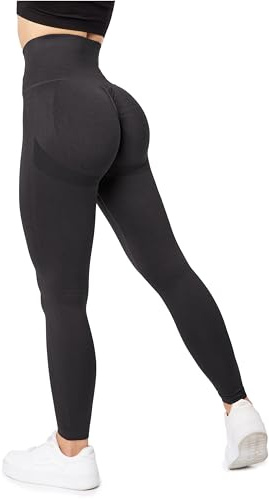 Bellivalini Sport Leggings Damen High Waist Po Push Up Gym Fitness BLV50-255 (Graphite, L)