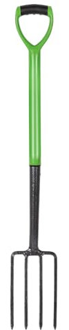 Hardys Garden Tools - Garden Fork Heavy Duty | Long Handled Garden Fork 97cm, 4 Tooth Carbon Steel Head, Rust Resistant, Lightweight | Digging Fork for Borders, Mucking Out, Soil