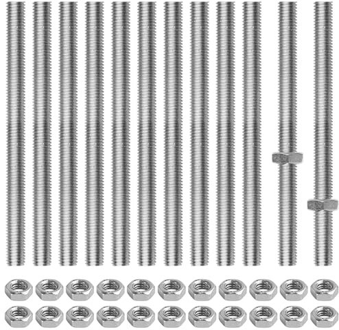 12 Pièces Boulon, Acier au Carbone Tige Filetée M8, 100 mm Vis M8, Boulon M8 Convient pour la Chimie, le Pétrole, la Construction, L'électronique, les Machines et Autres Domaines