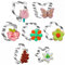 Flower and Leaf Cookie Cutter Set, 7 Piece Tulip, Lily, Rose, Cherry Blossom, Six-Petal Flower, Morpho Butterfly, Leaves Fondant Biscui Cutters Stainless Steel Cookie Cutters for Party Decorations
