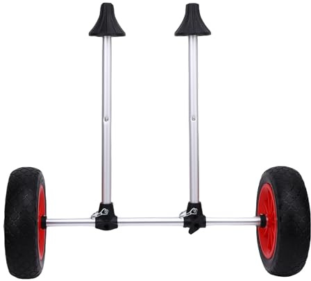 ARTOCT Chariot de transport pliable pour kayak avec cadre en métal et pneus solides de 25,4 cm