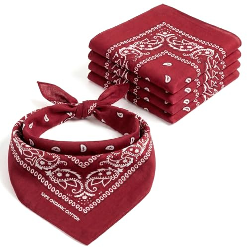 AURAE Bandana – 100 % bomull och naturliga fibrer – mjuk, hållbar och maskintvättbar – för män och kvinnor – unisex och barn