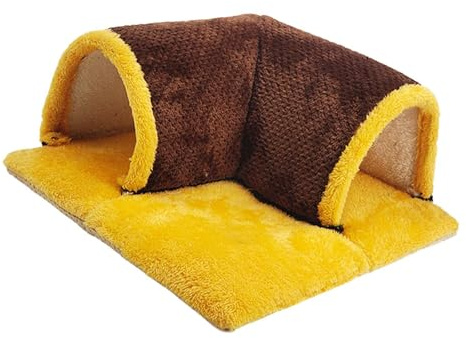 Zambuph Cage-Maison pour cobayes avec litière Chaude et Tunnel pour Assurer Confort et sécurité pour aux Petits Animaux Pendant Leurs Jeux. Cachette pour cobayes. Tunnel pour Petits Animaux.,