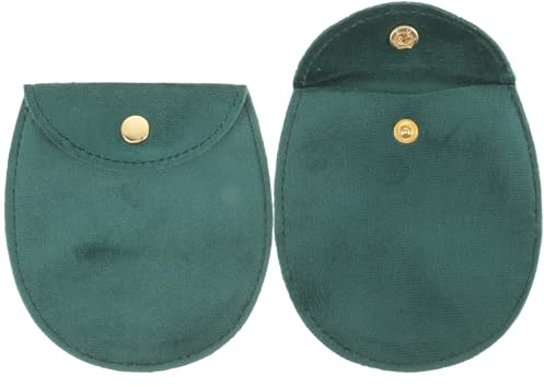 TIKODIDA Sacchetto Porta Orologi da Tasca Verde Retrò, 2 Pezzi, Protettivo Contro Graffi e Sporco, Borsa Portatile per Custodia e Conservazione Orologi da Tasca