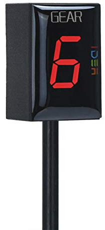 IDEA Waterproof Motorcycle Gear Indicator for Yamaha, Motorcycle LED Digital Display Shift Lever Sensors for Yamaha (Red)