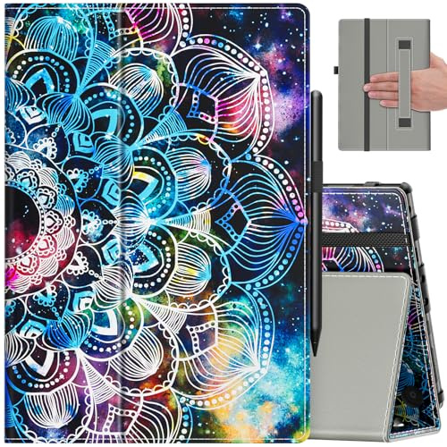 VORI Case for Amazon Kindle Fire HD 8 Tablet & 8 Plus Tablet(12th Generation/10th Generation, 2024/2022/2020 Release), Slim Vegan Leather Folding Stand Cover with Auto Wake/Sleep, Mandala Galaxy