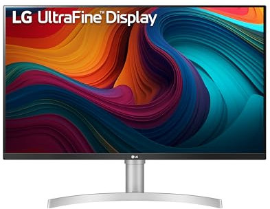 LG 32UN550-W Monitor 32 UHD (3840 x 2160) Display, DCI-P3 90% Color Gamut, HDR 10, AMD FreeSync, Borderless Design, Tilt/Height Adjustable Stand - Silver