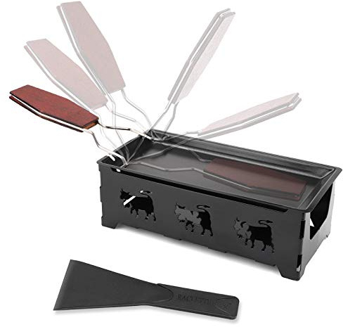 Venga amigos Bandeja de cocina para asar con ruedas de raspador de queso portátil en casa herramienta de parrilla