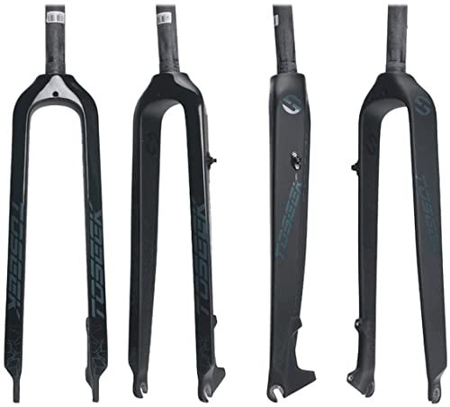 STRTG Fahrrad Starrgabel 3K Vollcarbon Fahrrad Vorderradgabeln Scheibenbremse Hartgabel MTB Fahrradgabel Fahrradzubehör Gerade 26/27.5/29 Zoll A,29inch