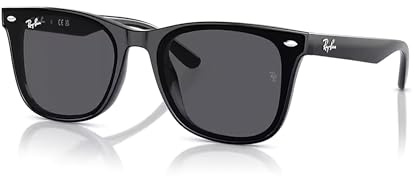 Ray-Ban RB4420 601/87 65MM Black/Dark Grey Square Sunglasses for Men for Women