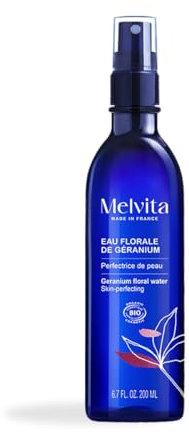 Melvita - Agua Floral de Geranio - Loción Tónica Multiusos - Hidratante y Calmante - Para Todo Tipo de Piel - 200 ml