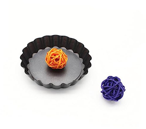 Healifty 2pezzi Teglia Rotonda in Acciaio Al Carbonio Teglia Per Mini Crostate Stampo in Miniatura Tappetino Da Forno Per Torte e Pane Antiaderenti