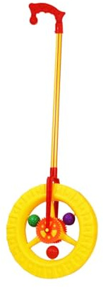 KiBcsLic Giocattolo con Ruota da Spingere E Tirare, Giocattolo per Bambini da 1 a 3 Anni, Regalo di Compleanno