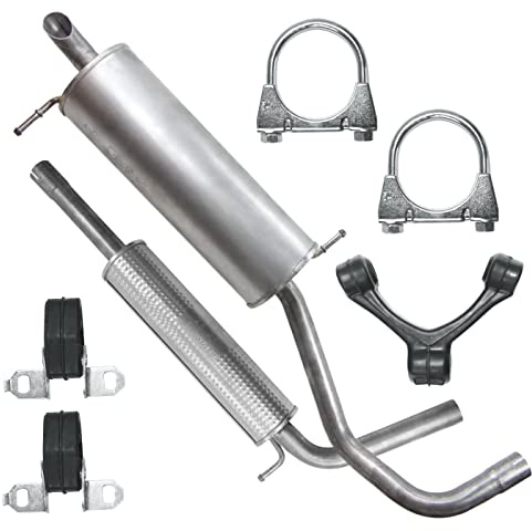 POLMOstrow Auspuff Mitteltopf und Endtopf für Skoda Fabia 2 II 1.4 Fließheck 2007-11.2009