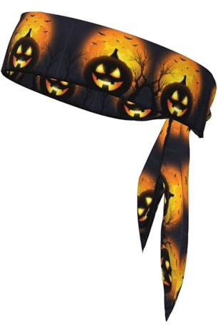 Halloween-tryck pannband för män kvinnor, absorberande svettband, huvudband för tennis, gym träning svettpannband