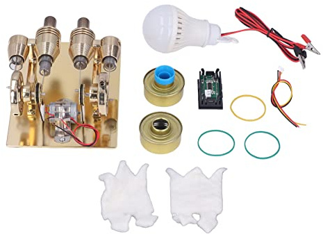 Kit de Modelo de Motor de automóvil Stirling Juguete de física ensamblado de Modelo de automóvil con Motor de Vapor para niños Proyectos científicos y demostraciones en el Aula