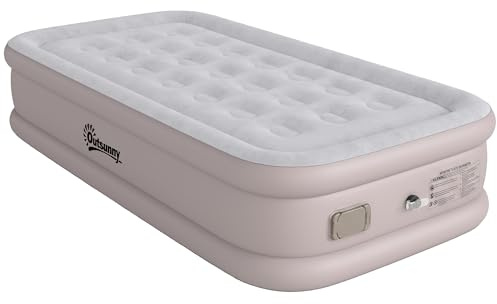 Outsunny Matelas Gonflable Pompe Électrique Intégrée 190x97x39cm Kaki